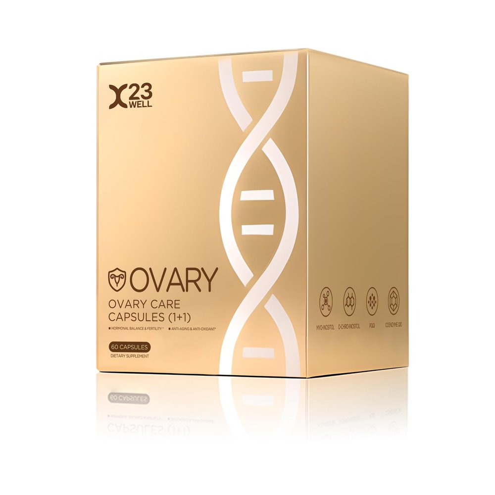 23WELL Women's Ovarian Support Capsules - Myo Inositol 40:1, CoQ10, PQQ & Vitamins D&E - Hormonal Balance, Menstrual Cycle Support - 60 Capsules