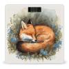 A Sleeping Fox Scale for Body Weight Safe Rounded Corners Tempered Glass Digital Bathroom Scale LED Display 400lb Capacity Weight Scales with High Precision Sensors view 1