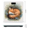A Sleeping Fox Scale for Body Weight Safe Rounded Corners Tempered Glass Digital Bathroom Scale LED Display 400lb Capacity Weight Scales with High Precision Sensors view 2