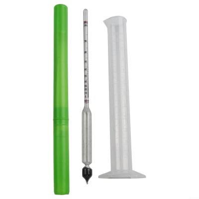 Hydrometer 0-100% Proof Tester with 100ml Measuring Cup, Glass Meter for Home Distilling and Liquor Brewing