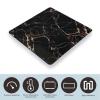 Black Gold Marble Scale for Body Weight Safe Rounded Corners Tempered Glass Digital Bathroom Scale LED Display 400lb Capacity Weight Scales with High Precision Sensors view 3