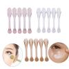Lotion Spatula 50 Pcs Plastic Cosmetic Spatulas Scoop Eye Cream Applicator Anti Wrinkle Massager Sticks Mask For Cream Moisturizers Skincare(Brown) view 2