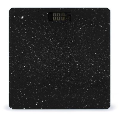 Black Glitter Scale for Body Weight Safe Rounded Corners Tempered Glass Digital Bathroom Scale LED Display 400lb Capacity Weight Scales with High Precision Sensors