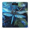 Art Blue Dragonfly Scale for Body Weight Safe Rounded Corners Tempered Glass Digital Bathroom Scale LED Display 400lb Capacity Weight Scales with High Precision Sensors view 1