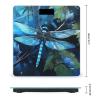 Art Blue Dragonfly Scale for Body Weight Safe Rounded Corners Tempered Glass Digital Bathroom Scale LED Display 400lb Capacity Weight Scales with High Precision Sensors view 2