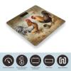Chicken and Rooster Print Scale for Body Weight Safe Rounded Corners Tempered Glass Digital Bathroom Scale LED Display 400lb Capacity Weight Scales with High Precision Sensors view 3
