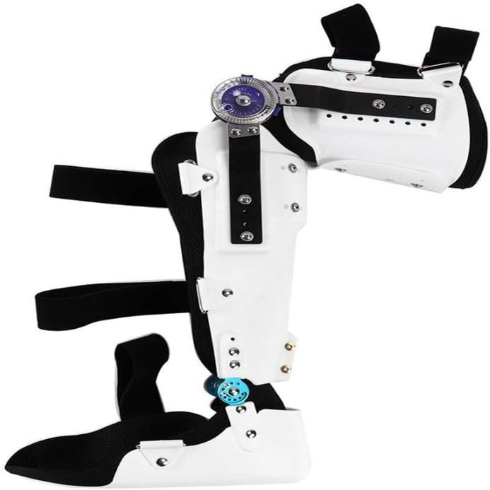 PLiLiEI 1pc Adjustable Hinged Post Op Knee Brace Immobilizer for Pain Relief & Support - for Thigh, Knee, Ankle & Foot(Left,Large)