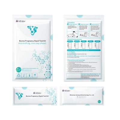[5 Pack] Cow Pregnancy Test Kit: Rapid Pregnancy Tests for Bovine/Cattle Complete kit - for Home/Small Farm Use/28 Days Post-Breeding Blood Test for Dairy Cow, Beef Cow & Herd Management