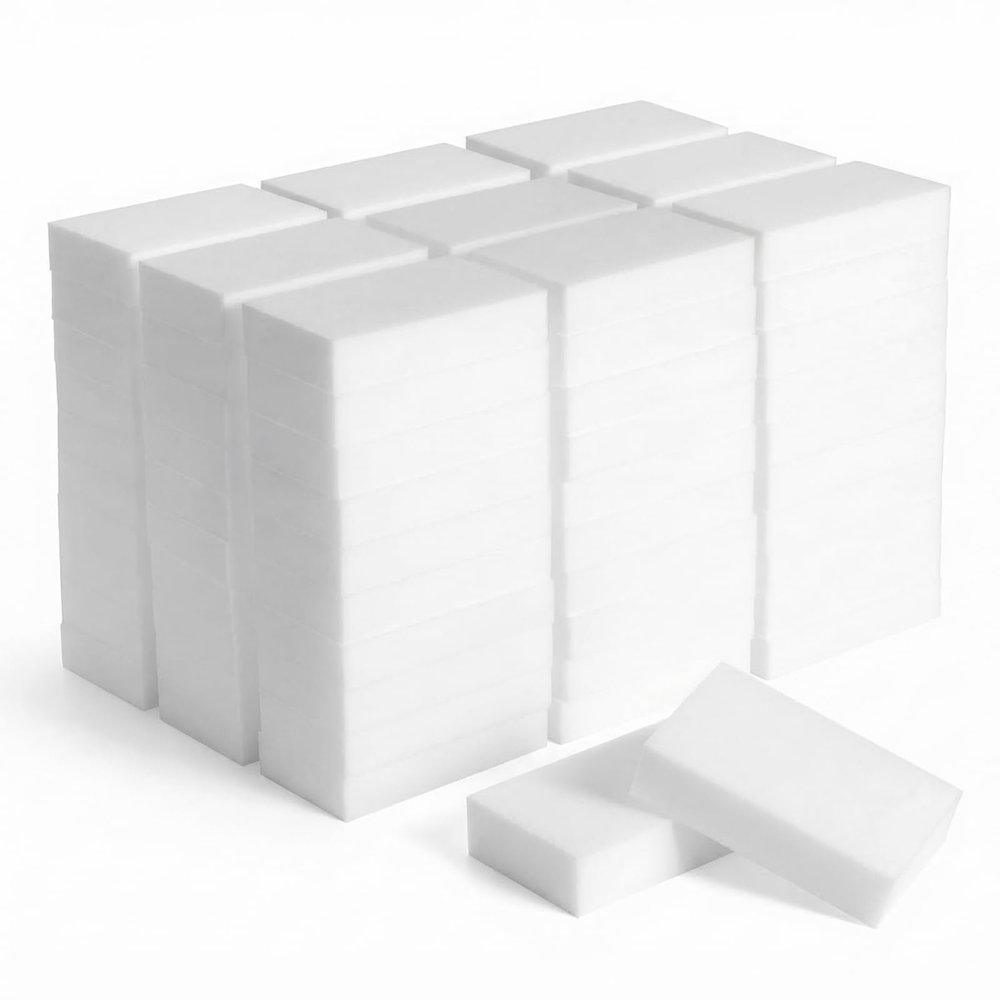 100 Pack Magic Sponges Cleaning Eraser, Multi-Surface Melamine Foam Sponges for Household Cleaning, Esponjas Magicas para Limpiar Kitchen, Bathtub and Sink