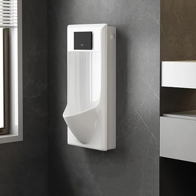Wall-Mounted Men's Urinal with Lint Sensor & Anti-Clog Design - Perfect for Bathrooms, Bars, Gyms, Airports & Public Restrooms