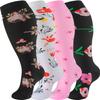 bropite 3/4 Pairs Plus Size Compression Socks for Women & Men 20-30 mmhg-Extra Wide Calf Support Socks for Medical,Running view 1