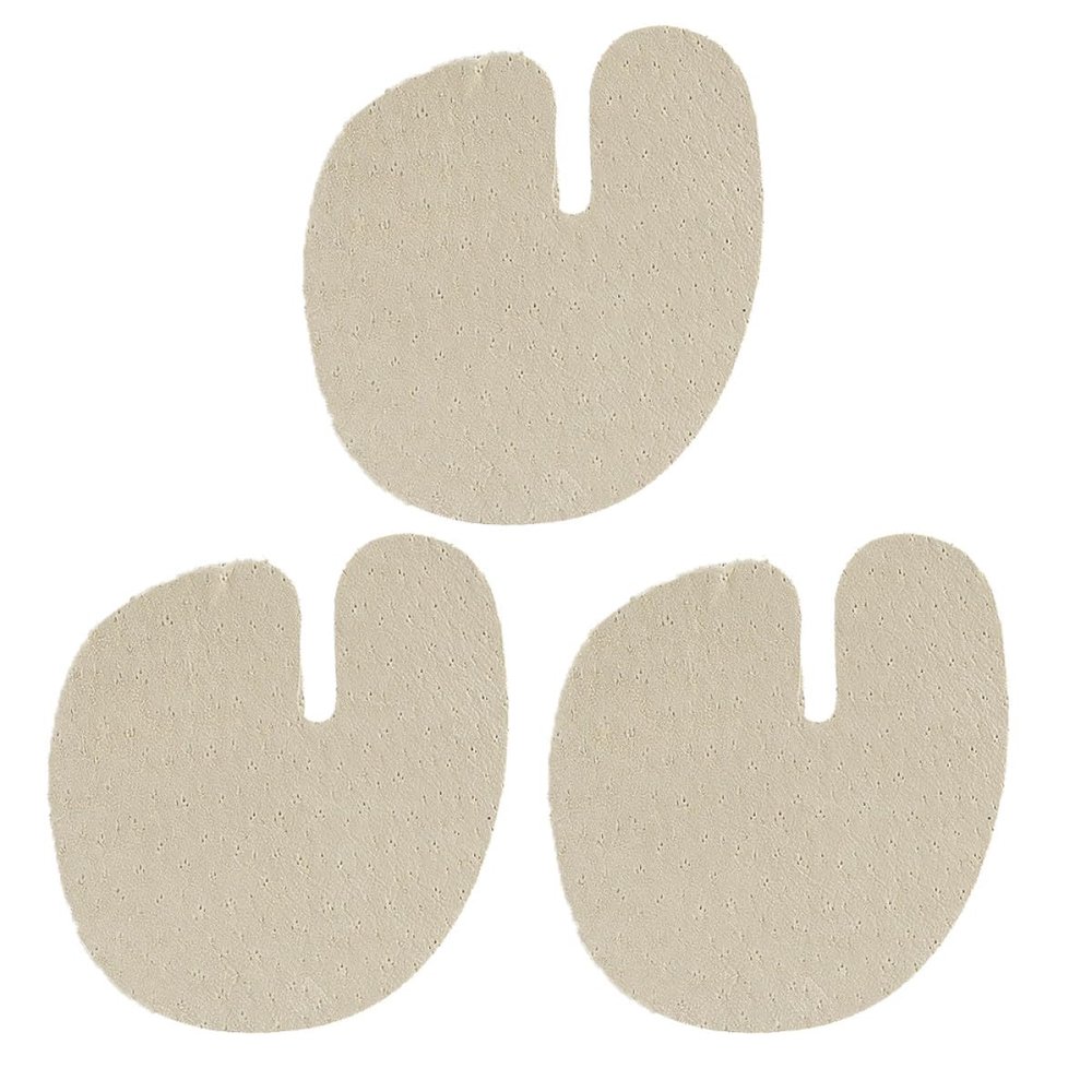 DRESSOOS 3 Pairs Leather Forefoot Pads for Thong Sandals, Nonskid Ball of Foot Cushions Toe Protector Inserts, Self-Adhesive Metatarsal Pads for Womens Sandals and Flip-Flops