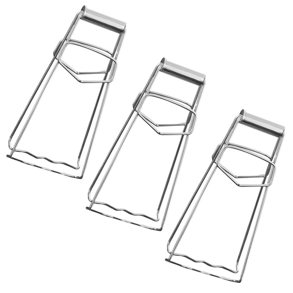 ABOOFAN 3pcs Stainless Steel Anti-scald Plate Clips Set, Portable Non-slip Dish and Bowl Grippers for Hot Pots and Microwave Use in Kitchen