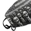 MZERSE Dustproof Windproof Balaclava Mouth Scarf Skull American Flag, Unisex Adjustable Ear Loops Reusable Washable Soft Fabric Face Mask for Cleaning Housework view 2