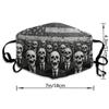 MZERSE Dustproof Windproof Balaclava Mouth Scarf Skull American Flag, Unisex Adjustable Ear Loops Reusable Washable Soft Fabric Face Mask for Cleaning Housework view 3