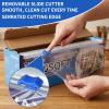 12" x 2300 SqFt Plastic Wrap with Slide Cutter, Commercial Size Cling Wrap for Kitchen, Extra-Long Roll with Built-in Roller, Heavy Duty Plastic Food Wrap for Home or Restaurant BPA Free view 3