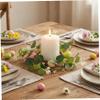 2-Pack Easter Candle Rings, Spring Egg and Berry Candle Wreath with Faux Eucalyptus, Small Floral Holder Ring for Seasonal Decor, Spring Rings view 3