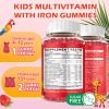 2 Pack Iron Supplement Gummies for Kids with Multivitamin, Calcium, Zinc, Folate - Kids Iron Gummies Support Immune, Blood Builder, Iron Deficiency, Anemia & Energy - Vegan, Strawberry view 4