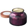 18oz Spicy Cinnamon Stick Scented 2-Wick Candle, Ribbed Mercury Glass Jar with Wooden Lid for Home view 2