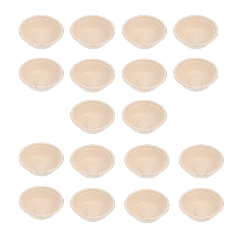 PATKAW 20pcs Disposable Paper Bowls 330ml Multi-function Portable Food Bowls Biodegradable Household Salad for Outdoor Bbq and Picnic Use