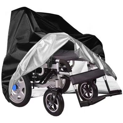 PGFDXDBNM Wheelchair Cover for EZ Lite Cruiser Deluxe Slim SX12, Watertight Heavy Duty Electric & Power Wheelchair Cover Outdoor Storage All Weather Rain Dirt Protection,Black