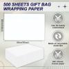 Qilery 500 Sheets Tissue Paper Acid Free Wrapping Gift Paper Crafts Bulk for Holiday, Birthday, Party Decor, Weddings, Baby Shower (24 x 36 Inch,Classic,White) view 2