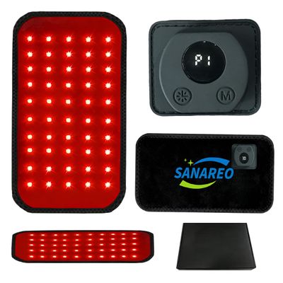 Red Light Therapy Belt, 2 in 1 LED Bead Infrared Light Therapy for Body, Wearable Wrap with Timer for Back Shoulder 660nm&850nm Infrared Light Device Home UseDark Black