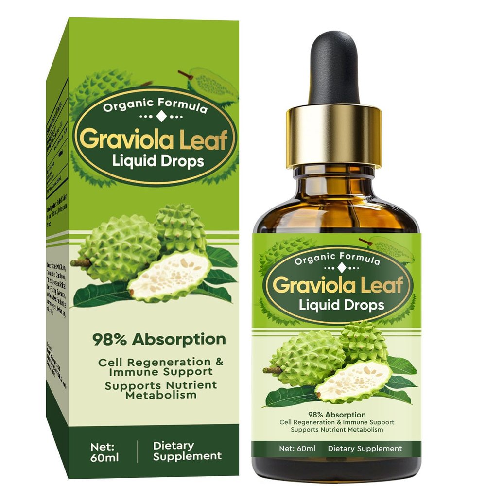 ZVBZVB Soursop Bitters Liquid, Serene Herbs Soursop Bitters for Cellular, Immune, Skin, Digestive, Herbal Extracts for Overall Health-Enhancing, Vegan, Non-GMO, 2 Fl Oz