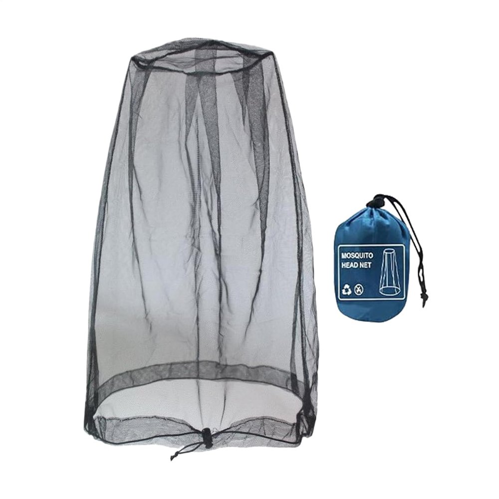 Head Net Mesh, Breathable Fly, Adjustable Drawstring Head Netting with Lightweight Durable Mesh for Hiking Fishing Gardening Face Women Men Camping Patio Outdoor Beach Pool