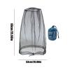 Head Net Mesh, Breathable Fly, Adjustable Drawstring Head Netting with Lightweight Durable Mesh for Hiking Fishing Gardening Face Women Men Camping Patio Outdoor Beach Pool view 2