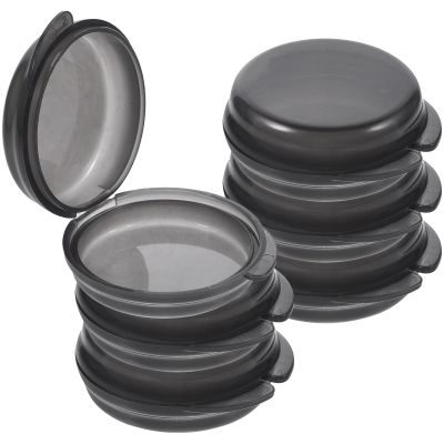 KICHOUSE Portable Pill Organizer 6pcs Set, Black Daily Medicine Dispenser with 3 Compartments for 3 Times A Day, Travel Vitamin Case and Sealed Household Container