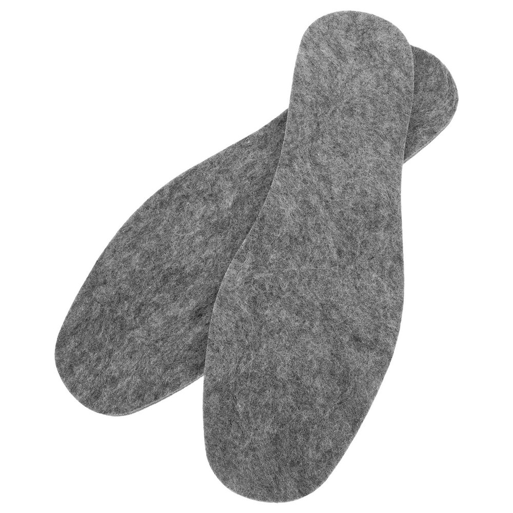 VICASKY Breathable Wool Felt Insoles for Winter Boots, Large Cuttable Soft Shoe Inserts Sweat Absorption for Men and Women Size L (27.5cm)