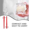 iplusmile 8pcs Dual Head Denture Toothbrushes Double Sided Retainer Brushes for False Teeth Cleaning Portable Oral Care Brush Set for Travel and Home Use view 3