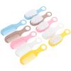CHILDWEET 5 Sets Cradle Cap Brush and Comb Set for Newborns with Soft Bristles Scalp Care Bath Grooming Tool in Blue, Pink, Yellow, White, and Brown view 1