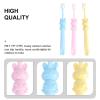 HOOTNEE 3pcs Manual Toothbrushes Soft Bristles for 2-8 Years Old with Cartoon Rabbit Design Oral Care Tool Set view 3