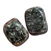 Nuummite the Sorcerers Stone from Greenland Natural Healing Crystal Gemstone Tumbled and Hand Polished Stone 2 piece set of Nuummite view 1