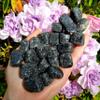 Nuummite the Sorcerers Stone from Greenland Natural Healing Crystal Gemstone Tumbled and Hand Polished Stone 2 piece set of Nuummite view 3