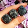 Nuummite the Sorcerers Stone from Greenland Natural Healing Crystal Gemstone Tumbled and Hand Polished Stone 2 piece set of Nuummite view 4