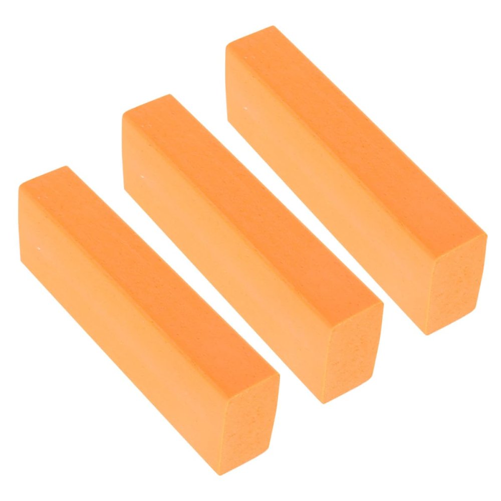 LALADEFIEE 3pcs Kitchen Limescale Rubber Eraser Stains Remover for Faucet and Bathroom, Non-Scratch Orange Scrub Cleaner for Household Cleaning