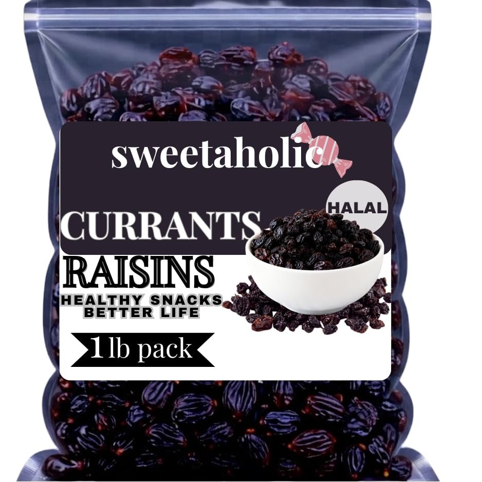 Dried Currants Raisins 1 Pound, No Added Sugar, Naturally Sweet Healthy Snack, Premium Quality for Snacking and Baking, Made from USA