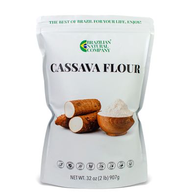 Cassava Flour Grain-Free, Gluten-Free, Non-GMO Ideal for Baking & Cooking, 2lb Brazilian Natural Company