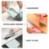 COOPHYA Mini Broom and Dustpan Set, 2pcs Small Desktop Cleaning Brushes with Compact Dustpan, Portable Multi-Function Small Broom Kit for Home and Office Table Cleanup (Blue + Pink) view 3