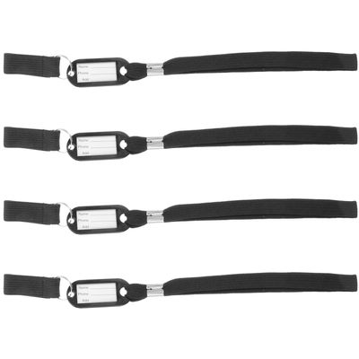 LIFKICH 4pcs Anti Lost Cane Wrist Straps with Name Tag, Comfortable Non-slip Walking Stick Lanyards for Seniors, Outdoor Mobility Aid Accessories