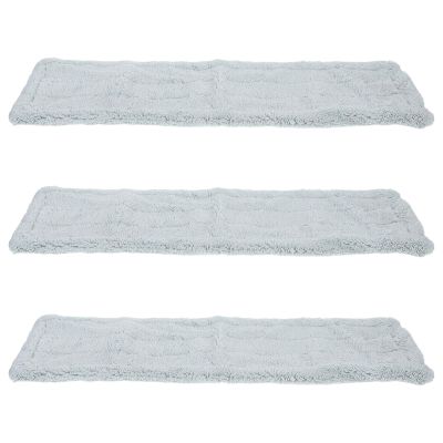 FOMIYES Microfiber Mop Replacement Pads 3pcs Reusable Coral Fleece Mop Cloths for Wet and Dry Cleaning for Household Floor Cleaning
