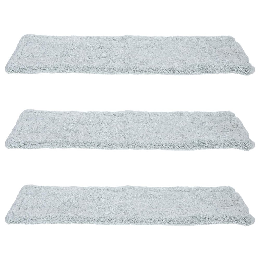 FOMIYES Microfiber Mop Replacement Pads 3pcs Reusable Coral Fleece Mop Cloths for Wet and Dry Cleaning for Household Floor Cleaning