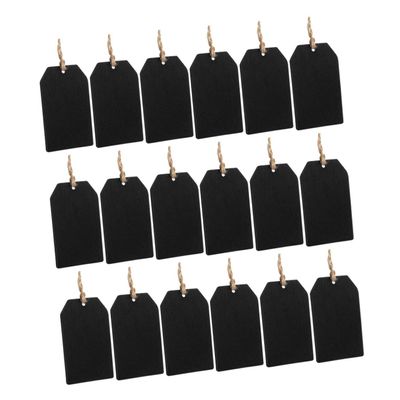 Healvian 32pcs Wedding Chalkboard Labels Wooden Bottle Tags 5x8cm Reusable Decorative Hanging Tags for Party Decorations Table Place Cards