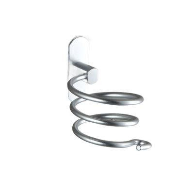 MENGKK Hair Dryer Holder Hair Dryer Holder Wall Mounted Organizer Spiral Stand Rack Aluminum Bathroom Shelf Storage Accessory