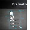 MENGKK Hair Dryer Holder Hair Dryer Holder Wall Mounted Organizer Spiral Stand Rack Aluminum Bathroom Shelf Storage Accessory view 2