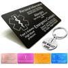 Xuggae Custom Medical Alert Cards for WalletEngraved Custom ID Card Emergency Contact Card Aluminum, Credit Card Size, Diabetic Supplies for Emergency Identification (Black) view 1