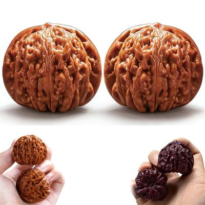 1 Pair Wenwan Walnuts Traditional Chinese Fidget Walnuts Hand Massage Walnut for Women Men
